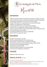 LA BODEGUITA DE MARÍA MENÚ 6750