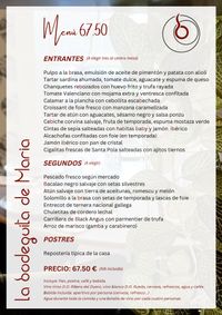 MENÚ LA BODEGUITA DE MARIA 6750